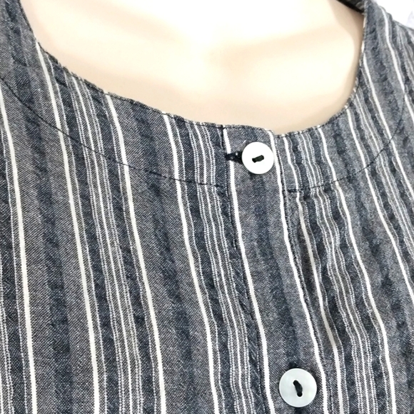 Appleseed's Top Short Sleeve Seersucker Button Down Sz 2X - Picture 2 of 4